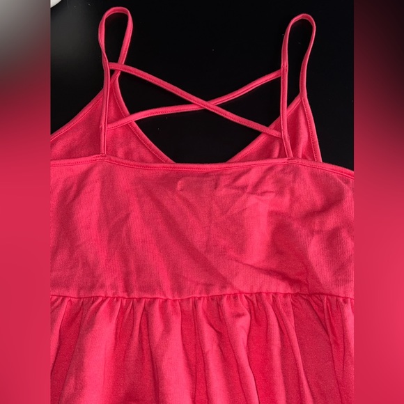 Wild Fable Pink Cross Back Strap Flowy Mini Dress NWOT Size Medium - Picture 7 of 7